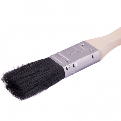 Кисть плоская, натуральная черная щетина, деревянная ручка 1" MTX купить в Хабаровске интернет магазин СТРОЙКИН